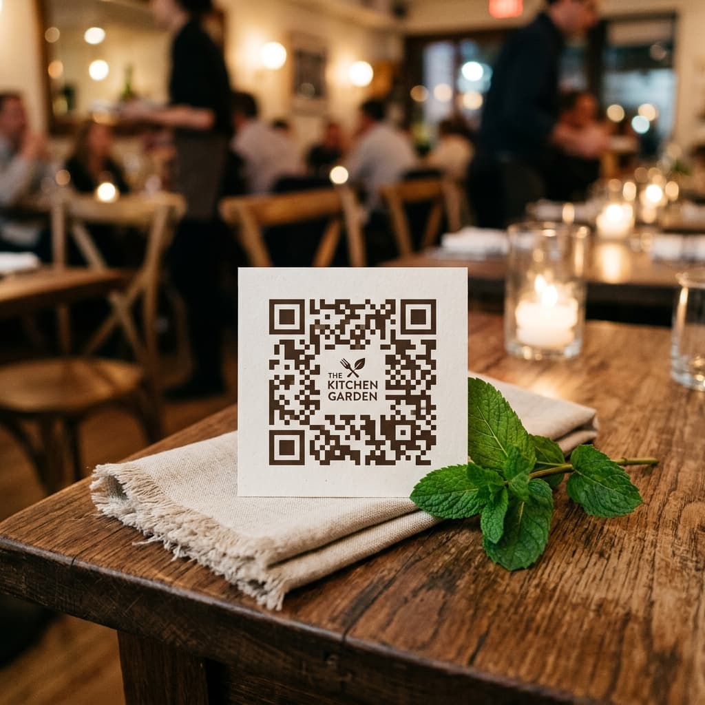 iMango Table QR Code Stand Mockup